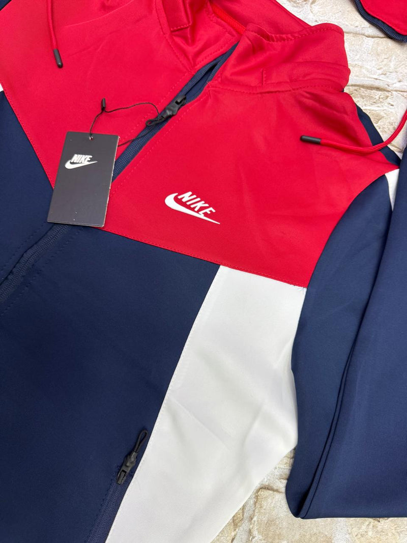 CONJUNTO NIKE TECH - VERMELHO/AZUL/BRANCO